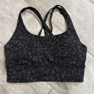 Lululemon Black Patterned Sports Bra